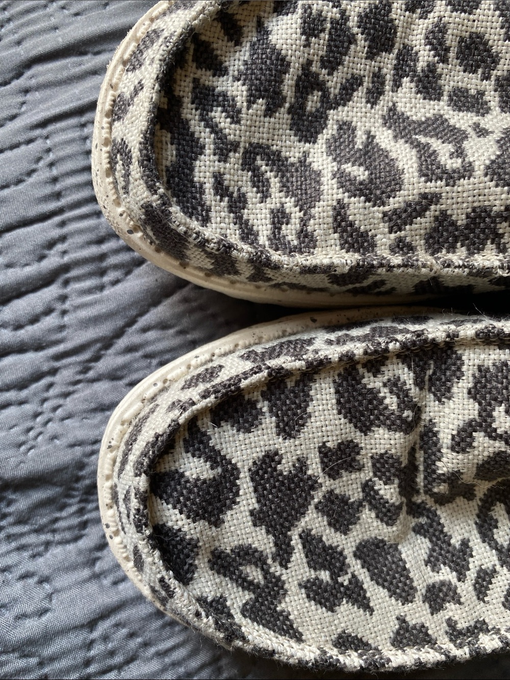 Hey Dude Leopard Canvas Slip-Ons - Black & Cream - Picture 4 of 5